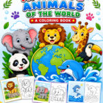 Animal coloring book for kids