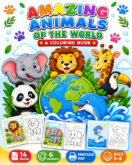Animal coloring book for kids
