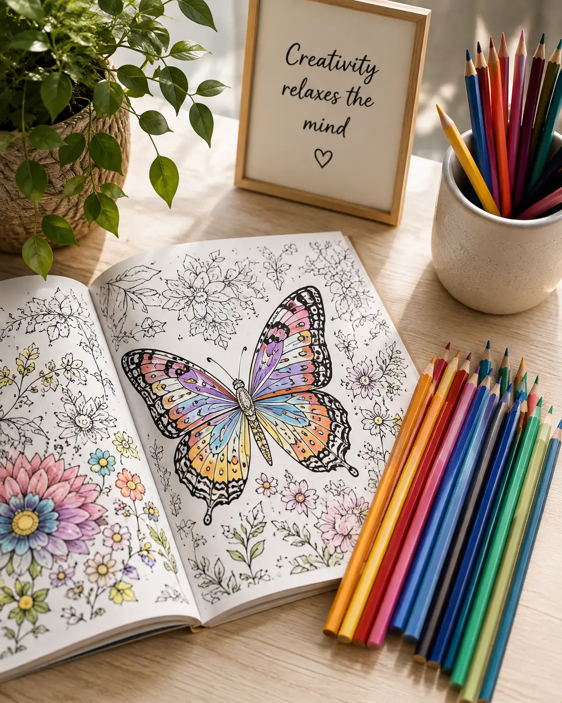 Coloring books and creative digital activities