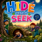 Children's adventure storybook Hide-and-Seek cover about friendship and bravery