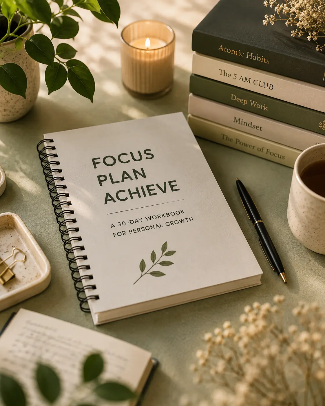 Self-improvement workbooks and personal growth resources
