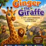 Ginger the Giraffe children's animal adventure story book cover
