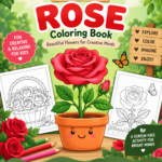 Rose Coloring Book for Kids printable floral coloring activity